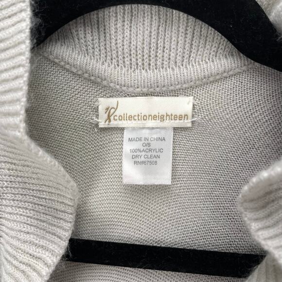 COLLECTION EIGHTEEN Women's LONG CASCADING RUFFLED CAPE Gray ONE SIZE - Picture 6 of 6